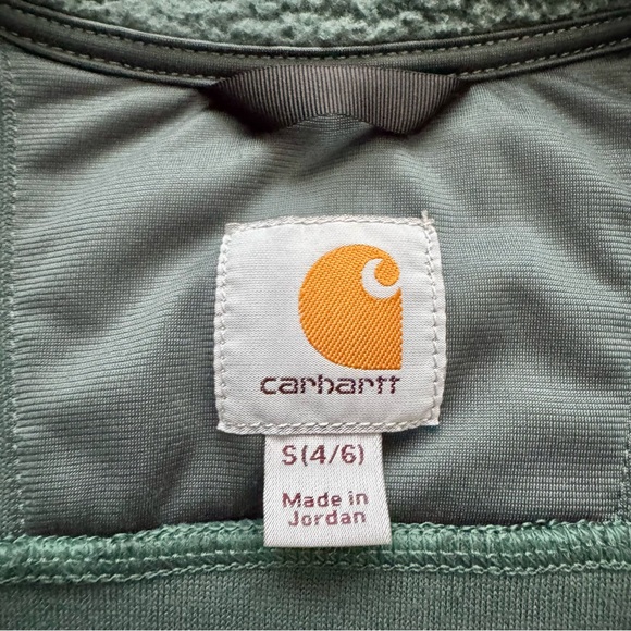 Carhartt Women's High Pile Sherpa Fleece Full Zip Jacket Blue Green Teal Size S - Picture 7 of 16